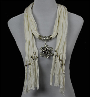 jewelry scarf flower pendant scarves