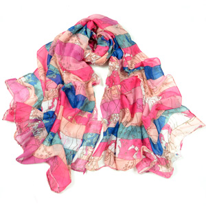 Map print scarf