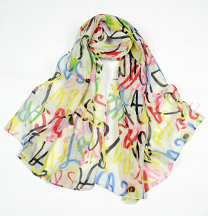 gift lady scarf knitting silk scarf