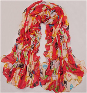 Chain skull scarf Europe scarf
