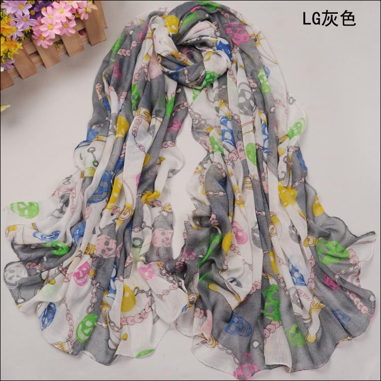 Chain skull scarf Europe scarf