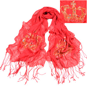 Crown sequins fashion scarves