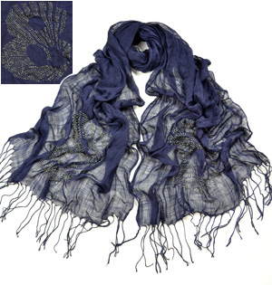 Viscose Scarf with hot drill