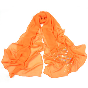 Sequined silk scarves