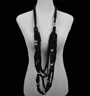 Womens Beautiful Jewellery Scarf with Heart Pendants