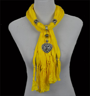 Wholesale scarf jewelry zinc alloy pendant scarves