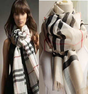 China Cashmere plaid scarf