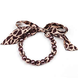 Imitation Pearl Scarf Necklace