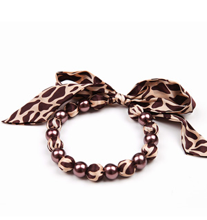Imitation Pearl Scarf Necklace