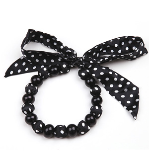 Black Fashion Pearl Scarf Necklace
