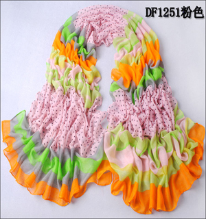 chiffon women scarf Dot cotton shawl