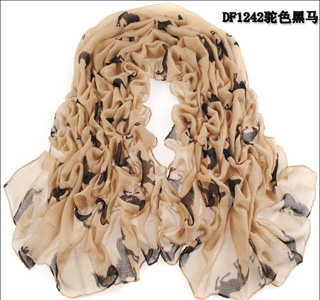 Animal zebra woman scarf cotton shawl Wrap