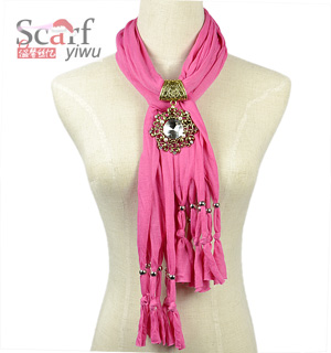 Red Jewelry Pendant Scarf Fashion Long Tassel