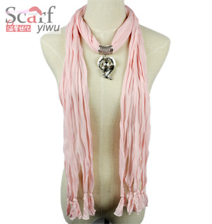 Pendant scarf necklace jewelry scarves