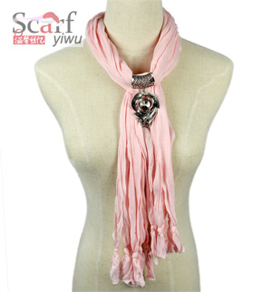Pendant scarf necklace jewelry scarves