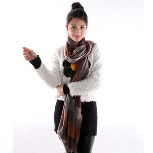 Colored plaid cotton scarves