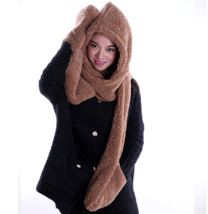 Winter cashmere scarves hats gloves