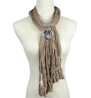 Heart Pendants jewelry scarf