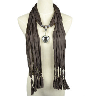Heart jewelry pendant scarf wholesale