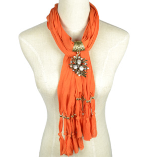 Leaves jewelry scarves wholesale pendant scarf
