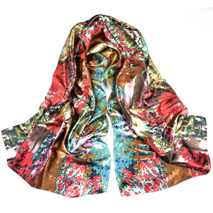 Digital printing silk scarf