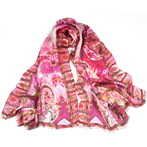 Womens scarf Silk Large Cashew Printing Shawl