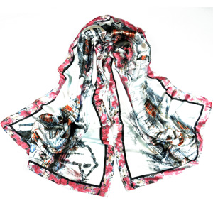 Chinas rivers and lakes stylish silk scarf