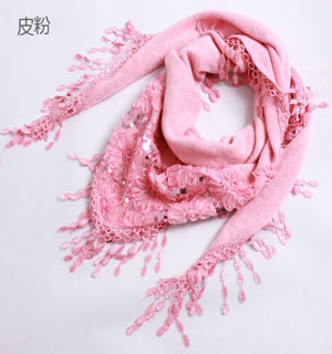 Lace triangle towel cotton scarf