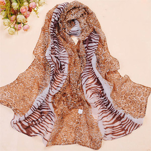Zebra silk scarf