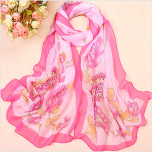 Rose silk scarf factory