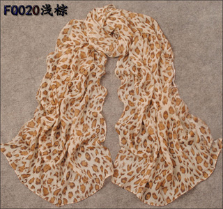 Malaysia leopard silk scarf