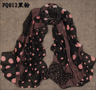 German dot silk scarf