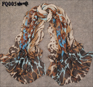 New colorfull leopard silk scarf