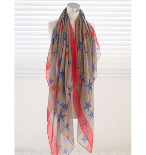 Printed scarves stars wholesale scarf
