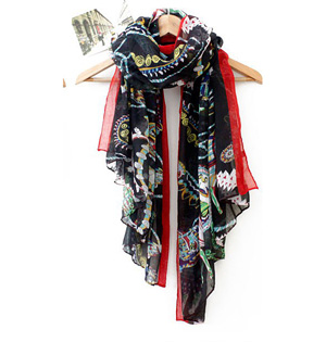 Windmills Paris yarn scarf