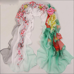 Lotus silk scarf Wholesale