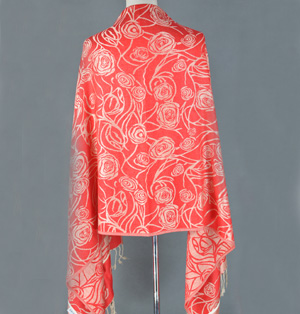 Cotton Flower Shawl in Womens Scarves