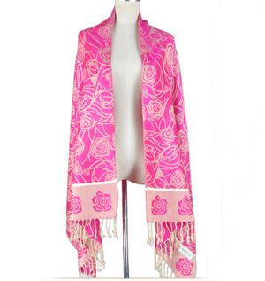 Cotton Flower Shawl in Womens Scarves