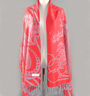 Colorful embroidered scarves