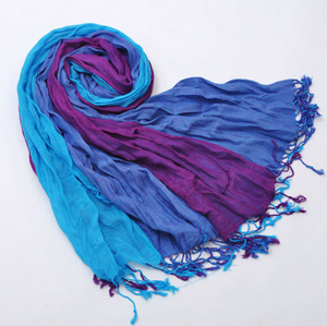 Women colored cotton scarves