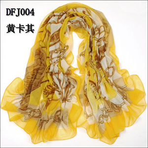 Women chiffon chain scarves