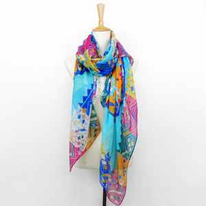 Graffiti geometry Paris yarn Scarf