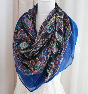 Cashew nuts cotton retro ethnic scarf