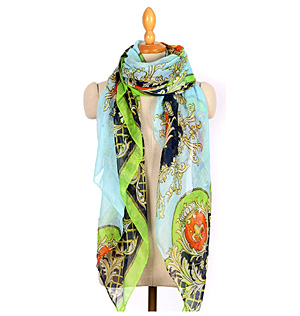 Cashew flower fashion Paris yarn scarf