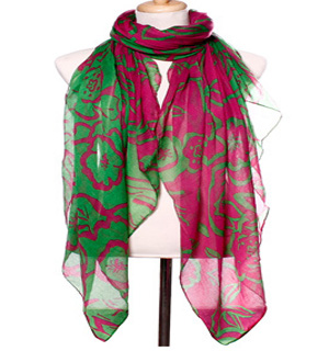 Flowers Pattern High quality paris yarn scarf