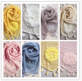 lace triangle cotton scarf for winter