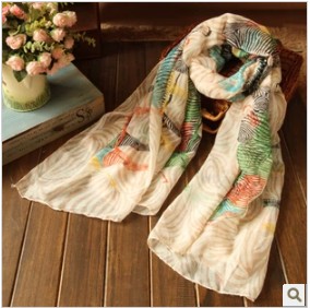 cotton fabric zebra stripe scraf for women