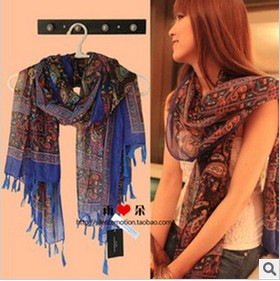 2013 western new style totem ptinted scarf shawl