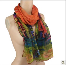 Wholesale sapphire silk scarf for spring