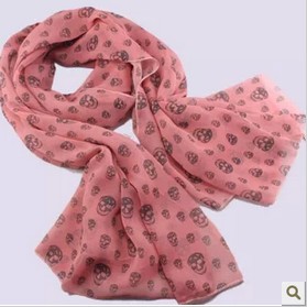 skull ton coffion long scarf